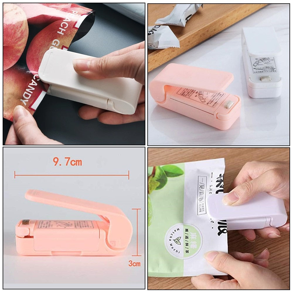 Portable Mini Sealer Bag Plastic Food Snacks Bag Sealing Machine Food Packaging (Random Color)